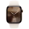 Apple Watch Series 10 GPS + Cellular 42 mm złota tytanowa koperta z sportowym paskiem Starlight – S/M (MX063QF/A)