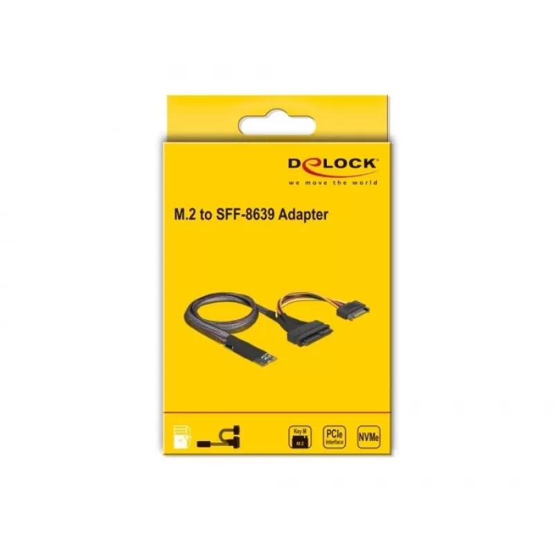 Adapter DeLOCK M.2 Key M do U.2 SFF-8639 NVMe z kablem 50 cm