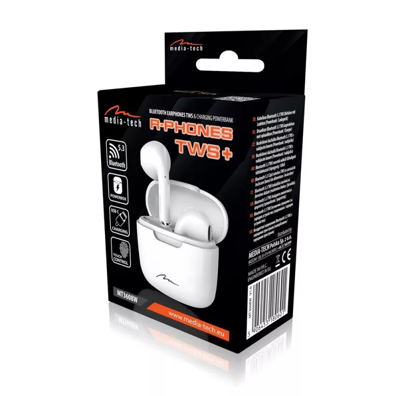 Słuchawki Media-Tech MT3608W R-Phones TWS+ białe
