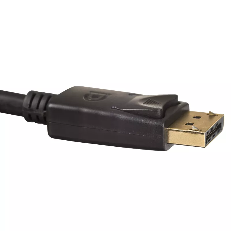 Kabel DisplayPort Akyga AK-AV-10, męski–męski, pozłacane wtyki, 1,8 m, czarny