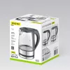Maestro MR-062-BLACK Czajnik elektryczny szklany, 1630 W, 1,2 L