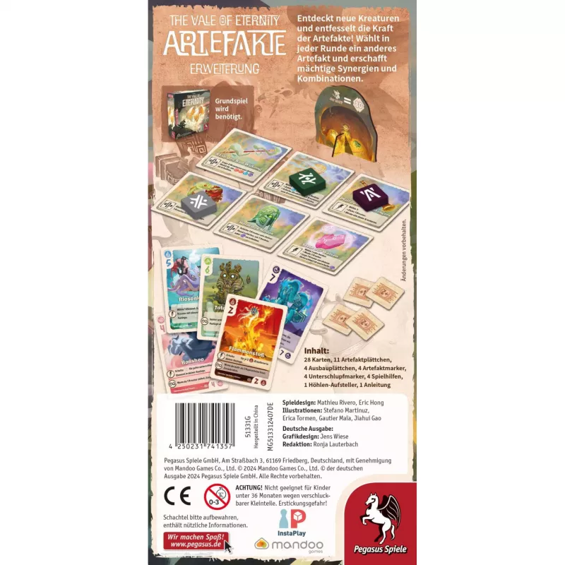 The Vale of Eternity: Artefakte, rozszerzenie gry planszowej