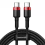 Kabel Baseus Cafule PD2.0 100W flash charging USB do Type-C (20V 5A) 2m czerwony+czarny