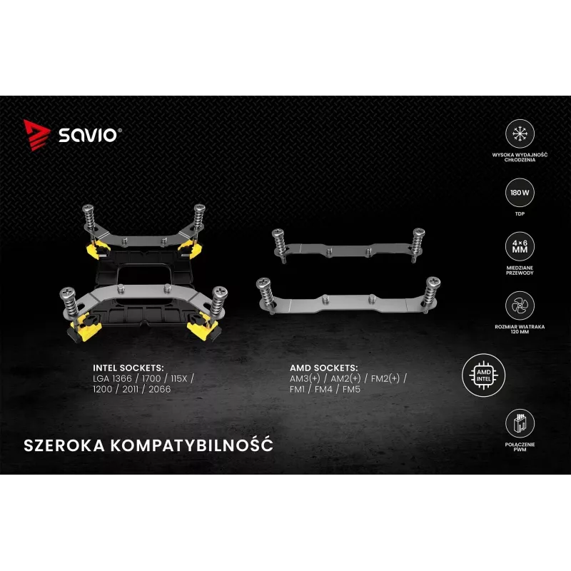 SAVIO VORTEX X2 chłodzenie CPU