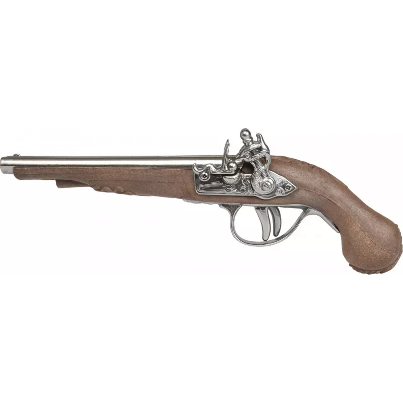 Metalowy pistolet piracki Pulio model 15541/0 o realistycznym wzornictwie