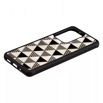 Etui ochronne iKins do Samsung Galaxy S20 Ultra — wzór piramidy, czarne