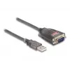DeLOCK 61400 adapter złącza kabla USB A RS-232 Czarny