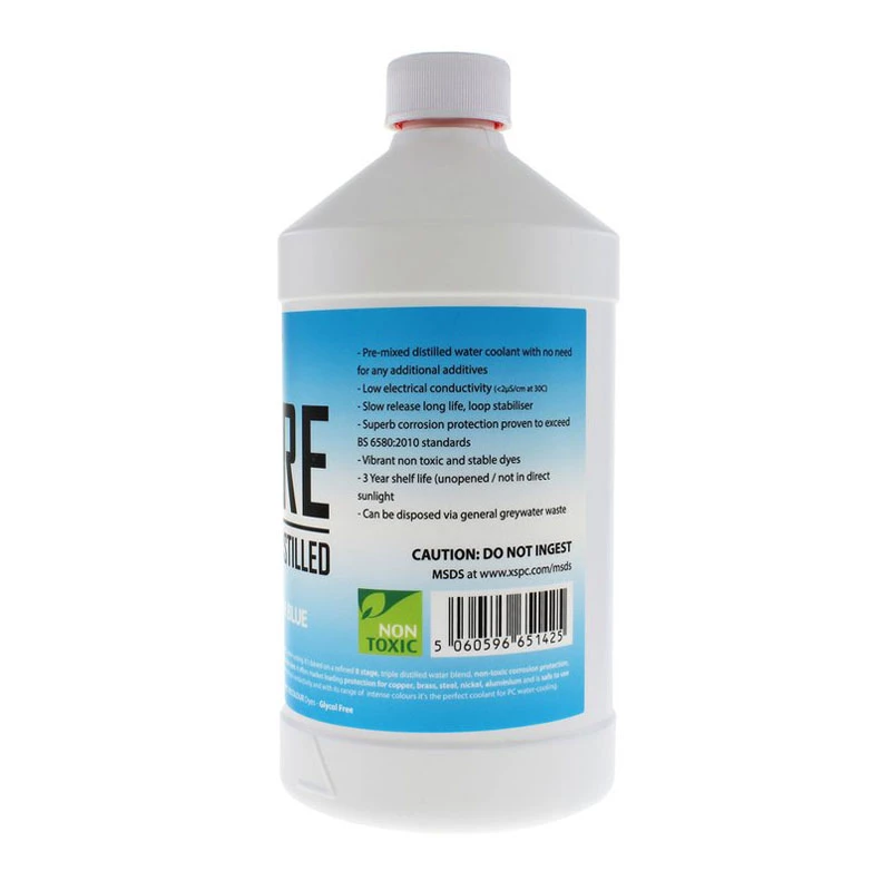 XSPC Pure Coolant 1 L — niebieski płyn chłodzący UV do układów chłodzenia wodnego PC