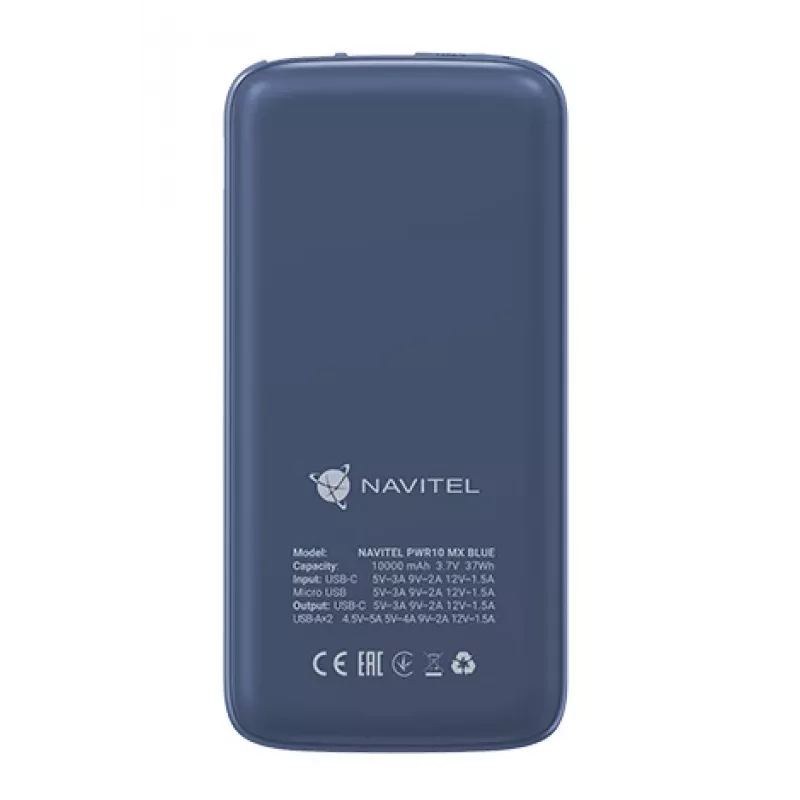 Przenośny powerbank Navitel PWR10 MX niebieski 10000 mAh