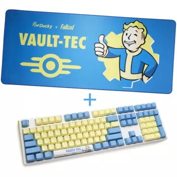 Ducky x Fallout Vault-Tec Limited Edition One 3 Gaming klawiatura + myszpad - MX-Niebieski (US)