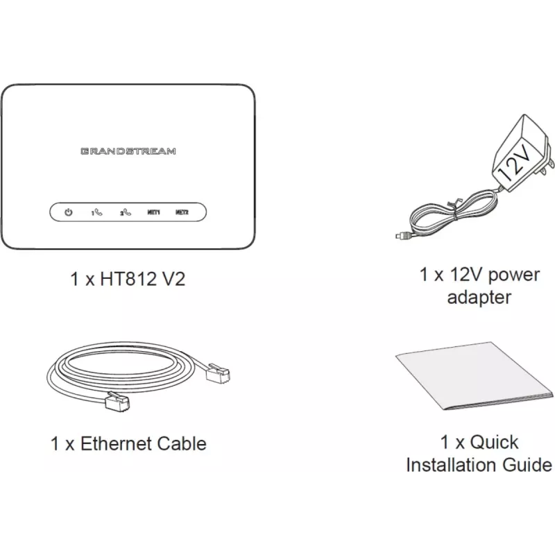Adapter VOIP Grandstream HT ATA 812v2