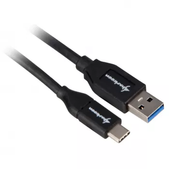 Kabel USB 3.2 Gen 2, Wtyk USB-A > Wtyk USB-C (czarny, 0,5 Metra)