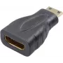 SpeaKa Professional Adapter HDMI [1x wtyk HDMI C Mini - 1x gniazdo HDMI] Czarny Złocone styki wtyków (SP-7869908)