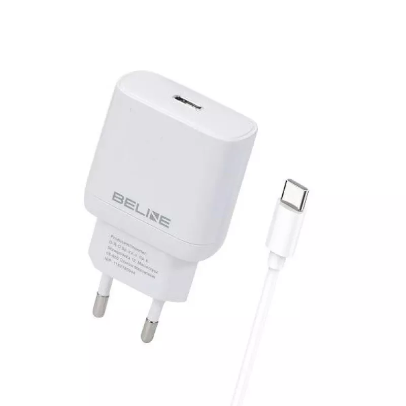 Ładowarka 30W USB-C Beline Beli02177 biała z kablem USB-C