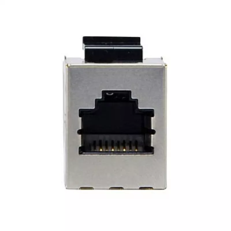 Ekranowany łącznik keystone Cat6 inline, komplet 8 szt., EQUIP — Płaska konstrukcja, RJ-45, 17×35,5×24,4 mm, srebrny