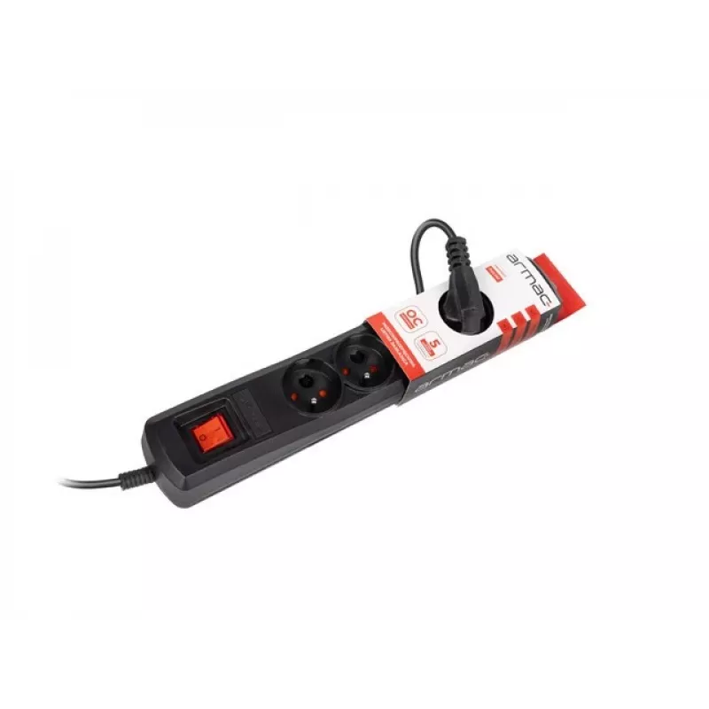 Listwa zasilająca ARMAC ARC 5 — 5 gniazd, 3 m kabel, czarna
