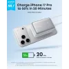 Power bank Anker A1638 10000 mAh, 45 W całkowitej mocy wyjściowej, biały, wbudowany wysuwany kabel USB-C