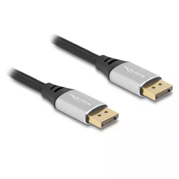 Kabel DeLOCK DisplayPort 16K 60 Hz 1 m srebrny metal