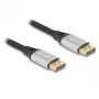 Kabel DeLOCK DisplayPort 16K 60 Hz 1 m srebrny metal