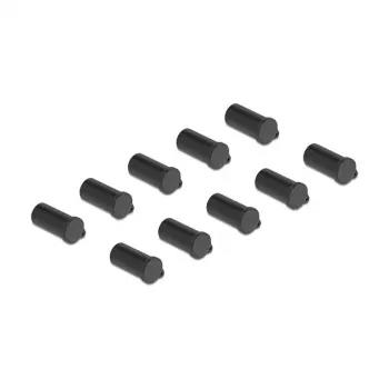 DeLOCK osłona gniazda 64244 Czarny 10 szt. Elastomery termoplastyczne