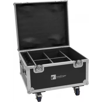 Roadinger flightcase na 4× AKKU IP PAR 7 QCL WDMX z funkcją ładowania model 31005182