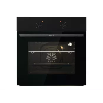 Piekarnik Gorenje | BO6615E01B | 60 L | Elektryczny | EnamelClean | Pokrętła wciskane | Wysokość 59,5 cm | Szerokość 59,5 cm | Czarny