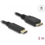 DeLOCK Kabel USB USB 3.2 Gen 1 2m USB C Micro-USB B Czarny