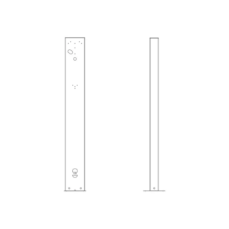 Wallbox Eiffel Basic elementy montażowe - do stacji ładowania EV - RAL 7043