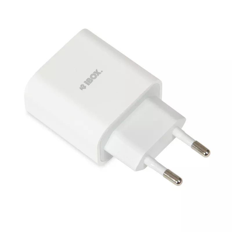Ładowarka sieciowa USB-C Szybkie ładowanie IBOX C-37, 20 W, USB‑C PD 3.0, prąd wyjściowy 3 A, biała