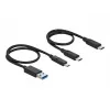 Czytnik kart DeLOCK USB Type-C dla CFast SD + Hub USB