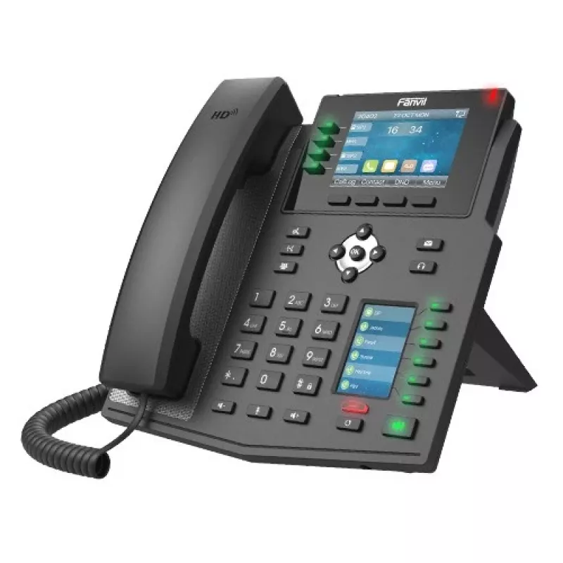 Telefon IP Fanvil X5U czarny 16 linii LCD Wi-Fi przewodowa słuchawka