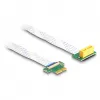 DeLOCK Karta podwyższająca PCI Express x1 męski na x1 slot 90° kątowa kablem FPC 15 cm