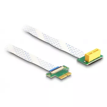 DeLOCK Karta podwyższająca PCI Express x1 męski na x1 slot 90° kątowa kablem FPC 15 cm