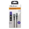 Kabel USB Qoltec 52358 1.5m USB C Czarny USB 2.0 0.48 Gbit/s