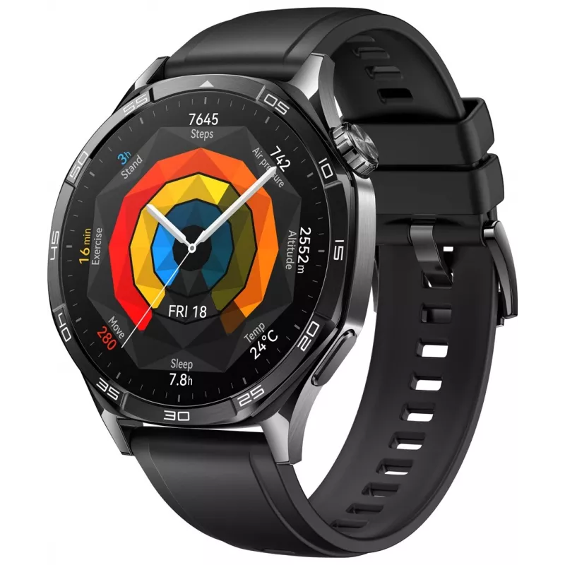Huawei WATCH GT 5 46mm Vili-B19F | Smartwatch | Zintegrowany GPS | Ekran AMOLED 1,43 cala | Czarny