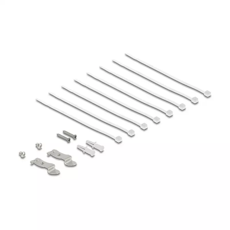 Patch panel DELOCK Mini Desktop RJ45 8-portowy Cat.6A ekranowany czarny do montażu na stole, ścianie lub szynie DIN