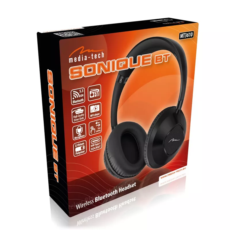 SŁUCHAWKI BEZPRZEWODOWE SONIQUE BT MT3610