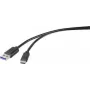 Kabel USB Renkforce RF-4536470 0,15 m USB 3.2 Gen 1 (3.1 Gen 1) USB A USB C Czarny (RF-4536470)
