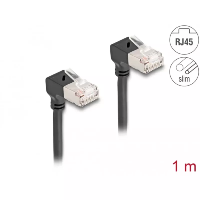 Kabel sieciowy DeLOCK RJ45 Cat.6A 1m Czarny