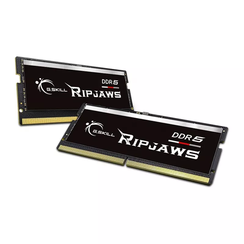 SO-DIMM 64 GB DDR5-5600 (2x 32 GB) Dual-Kit, Arbeitsspeicher schwarz, F5-5600S4645A32GX2-RS, Ripjaws, INTEL XMP