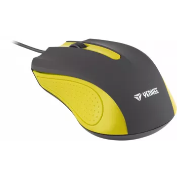 Przewodowa mysz USB, 3 przyciski, gumowana powierzchnia