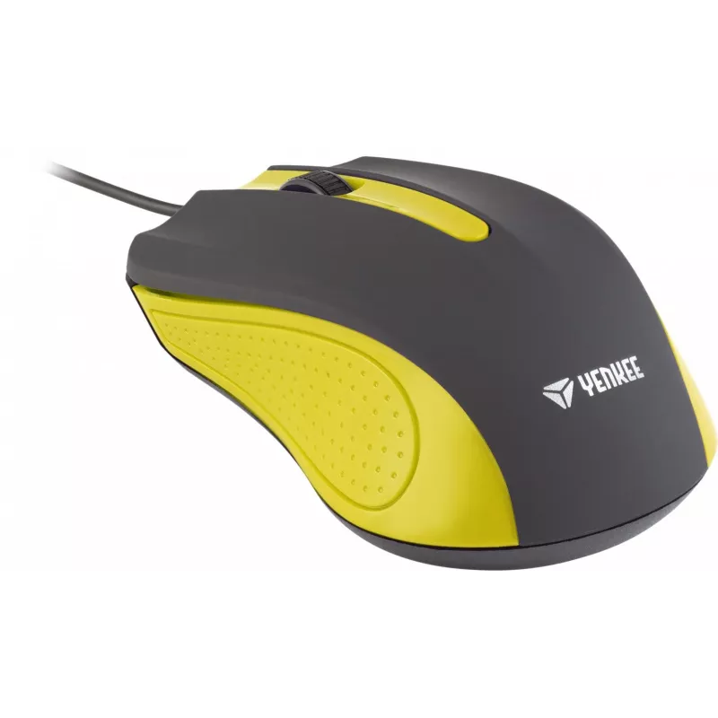 Przewodowa mysz USB, 3 przyciski, gumowana powierzchnia