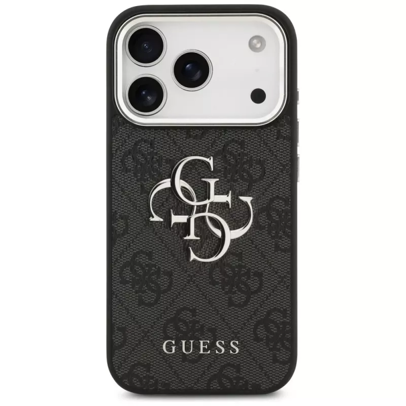 GUESS | Hardcase 4G | Pokrowiec tylny | iPhone 17 Pro Max | Apple | Skóra ekologiczna/PC/Tworzywo sztuczne/TPU | Czarny