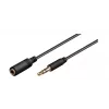 Wentronic Goobay Przedłużacz jack 3,5 mm, czarny, 5 m - wtyk jack 3,5 mm (3-pin, stereo) > gniazdo jack 3,5 mm (3-pin, stereo) (97122)