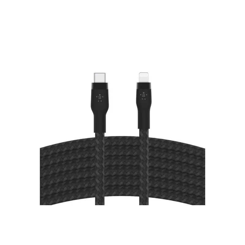 Belkin BOOST CHARGE - Lightning-Kabel - 24 pin USB-C männlich zu Lightning männlich - 3 m - Schwarz - für Apple iPad/iPhone/iPod (Lightning)