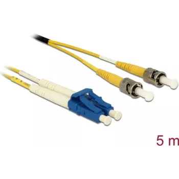 DeLOCK kabel InfiniBand/światłowodowy 5 m 2x LC 2x ST Żółty