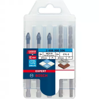 Bosch EXPERT HEX-9 HardCeramic zestaw wierteł 5 szt.