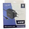 Zasilacz ALLNET PSU-GaNPD-USB-F1C-45W 45W ładowarka USB-C PD z kablem 2 m i wtyczką EU