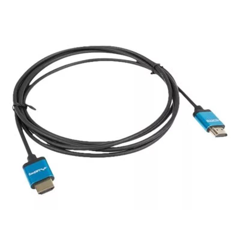 Kabel HDMI LANBERG CA-HDMI-22CU-0018-BK 1,8 m — HDMI typu A do A, HDMI 2.0, 18 Gbit/s, ARC, pozłacane złącza