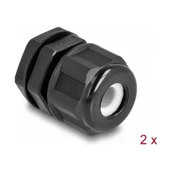 DeLOCK EX kabel Gland M16 Czarny 2 Sztuki Poliamid